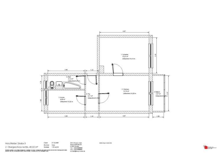 Hirschfelder Strasse 9 2.OG rechts neu Wohnungs- und Verwaltungsgesellschaft Nossen mbH