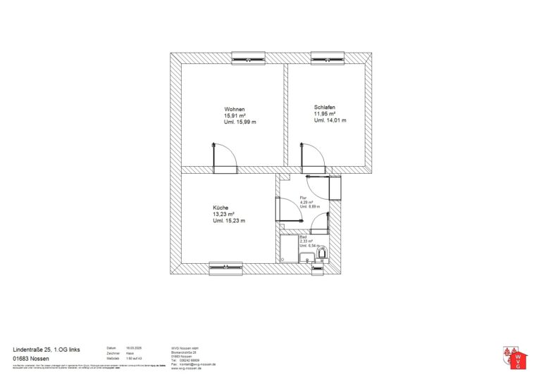 Lindenstrasse 25 1.OG links Wohnungs- und Verwaltungsgesellschaft Nossen mbH