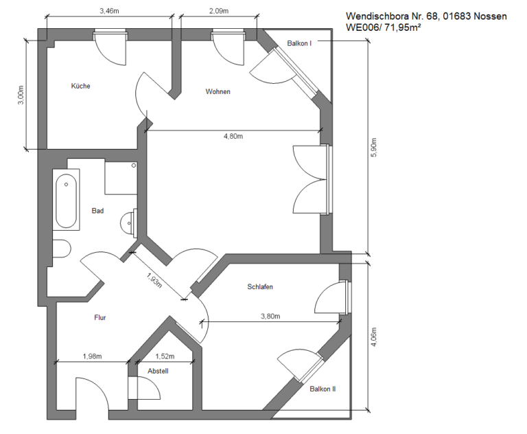 1.OG WE006 Wohnungs- und Verwaltungsgesellschaft Nossen mbH